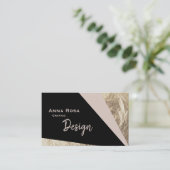 *~*抽象芸術ジオメトリブロック赤面金箔 名刺 (スタンド正面)