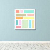 抽象芸術ジオメトリブロック キャンバスプリント (インサイチュ (ウッドフロア))