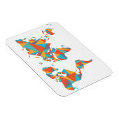 抽象芸術ジオメトリワールドマップ マグネット (右側)