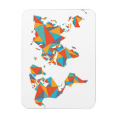 抽象芸術ジオメトリワールドマップ マグネット (縦)