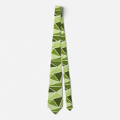 抽象芸術ジオメトリ三角形、ライムグリーン ネクタイ (正面)