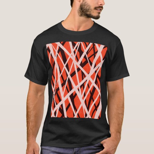 抽象芸術ジオメトリ紙：高解像度テクスチャ Tシャツ (正面)