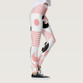 抽象芸術ジオメトリ：明るいヴィンテージシェイプ レギンス (右)