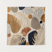 抽象芸術ジオメトリ、通常の自然ミニマル形状 タペストリー (正面(横))