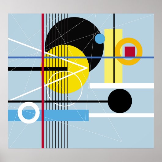 抽象芸術ジオメト数々のリ：カラー背景 ポスター (正面)