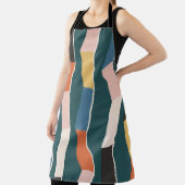 抽象芸術ジグザグシームレスパターン，手絵を描の方向 エプロン (インサイチュ)