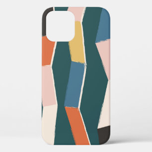 抽象芸術ジグザグシームレスパターン，手絵を描の方向 iPhone 12ケース