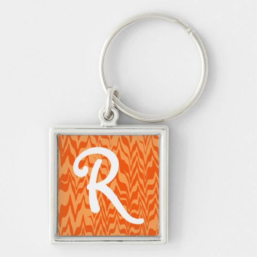 抽象芸術ジグザグ旋回 キーホルダー (正面)
