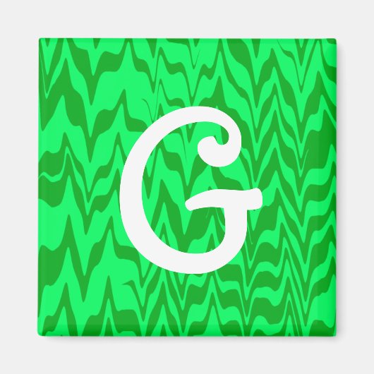 抽象芸術ジグザグ旋回 マグネット (正面)