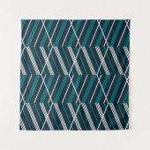 抽象芸術ジグ：エレガントヴィンテージ幾何学的 タペストリー (正面(横))