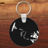 抽象芸術ジャズトランペットキーチェーン キーホルダー (正面)