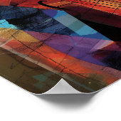 抽象芸術ジャズミュージシャンアートプリント ポスター (角)