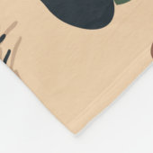 抽象芸術ジャングルの継ぎ目のない模様、野生動物の背景 フリースブランケット (角)