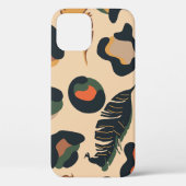 抽象芸術ジャングルの継ぎ目のない模様、野生動物の背景 Case-Mate iPhoneケース (裏面)