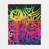 抽象芸術ジャングルフリースブランケット フリースブランケット (正面)