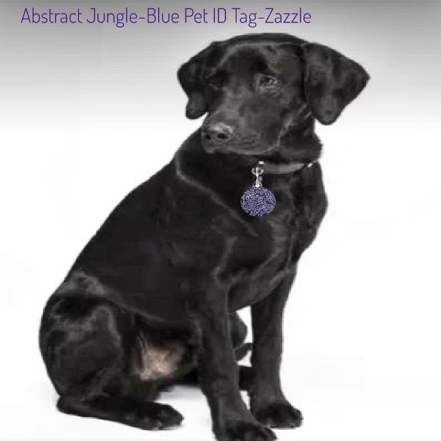 抽象芸術ジャングルブルー ペット　ネームタグ (クリエイターアップロード済み)