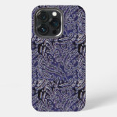 抽象芸術ジャングルブルー iPhoneケース (裏面)
