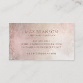 抽象芸術ジュエリーデザイナーダスティピンクブ絵を描ラシ 名刺 (裏面)