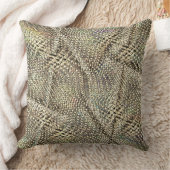 抽象芸術ジュートで金色の色調を少し持つ クッション (ブランケット)