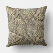 抽象芸術ジュートで金色の色調を少し持つ クッション (裏面)