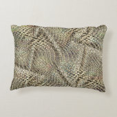 抽象芸術ジュートを少し黄金の金属音投げ アクセントクッション (裏面)