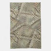 抽象芸術ジュートを少し黄金の金属音投げ キッチンタオル (縦)