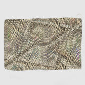 抽象芸術ジュートを少し黄金の金属音投げ ゴルフタオル (横)