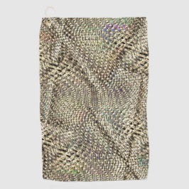 抽象芸術ジュートを少し黄金の金属音投げ ゴルフタオル