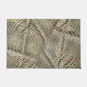 抽象芸術ジュートを少し黄金の金属音投げ ドアマット (正面)