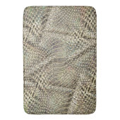 抽象芸術ジュートを少し黄金の金属音投げ バスマット (正面縦)