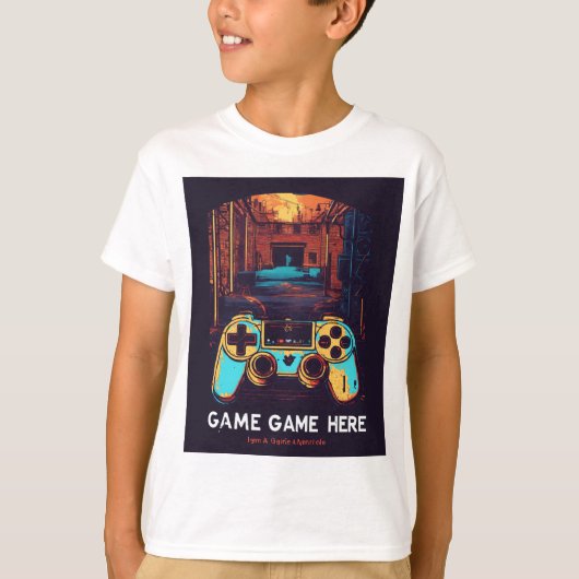 抽象芸術ジョイスティックゲームTシャツデザイン Tシャツ (正面)
