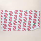 抽象芸術スイカ模様 ビーチタオル (正面)