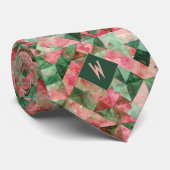 抽象芸術スイカ水彩モノグラム ネクタイ (ロール)