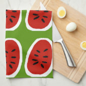 抽象芸術スイカ キッチンタオル (四つ折り)