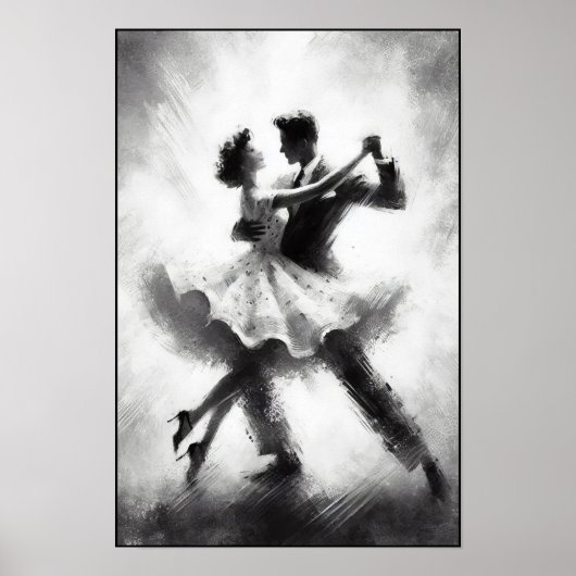 抽象芸術スエレガントイングダンス ポスター (正面)
