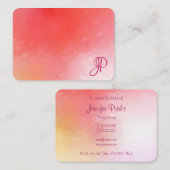 抽象芸術スエレガントクリプトのモノグラムテンプレート 名刺 (正面/裏面)