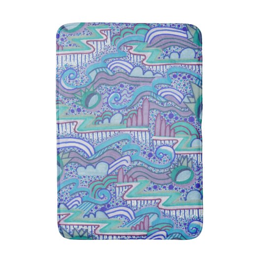 抽象芸術スカイウェイアップハイバスマット バスマット (正面縦)