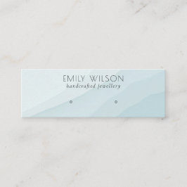 抽象芸術スカイブルーウェーブスタッドイヤリングディスプレイ スキニー名刺