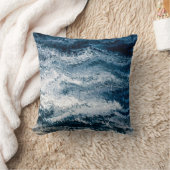 抽象芸術スカイブルー クッション (ブランケット)