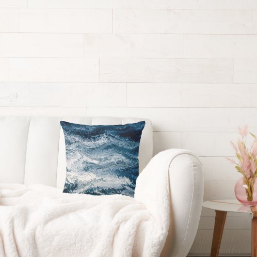 抽象芸術スカイブルー クッション (ソファ)