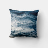 抽象芸術スカイブルー クッション (正面)