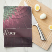 抽象芸術スカラフルタニレモダンルフラクタルアート名 キッチンタオル (四つ折り)