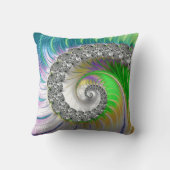 抽象芸術スカラフルパイラルフラクタル クッション (裏面)