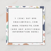 抽象芸術スカラフル絵を描ロースフリーランサー・ライター スクエア名刺 (裏面)