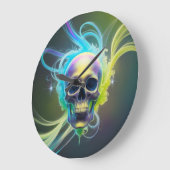 抽象芸術スカルビベスデザインバイリーテック ラージ壁時計 (傾斜)