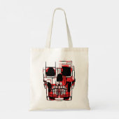 抽象芸術スカル鮮やか色 トートバッグ (裏面)