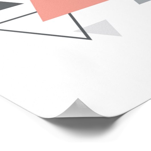 抽象芸術スカンジナビア幾何学デザイン ポスター (角)