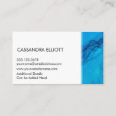 抽象芸術スキューバブルーアルコールインクリキッドアート 名刺 (裏面)