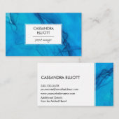 抽象芸術スキューバブルーアルコールインクリキッドアート 名刺 (正面/裏面)