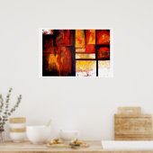 抽象芸術スクウェアアートポスタープリント ポスター (キッチン)